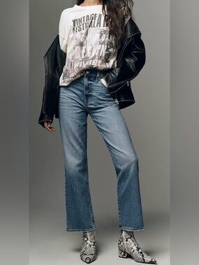 Pistola Ally High Rise Straight-Leg Jeans, 27” Inseam, Color Charleston, Size 26